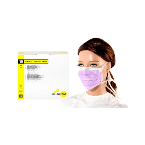 Y.P. masques Type IIR avec cordelettes lavande 50 pcs