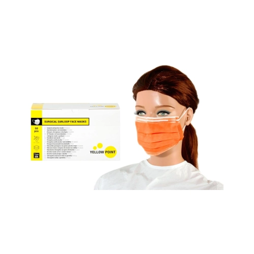 Y.P. masques Type IIR avec élastiques orange 50 pcs