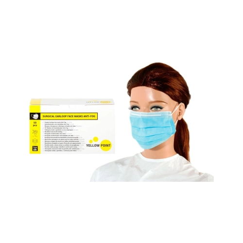 Y.P. masques Type IIR Anti-Fog avec élast. bleu 50 pcs
