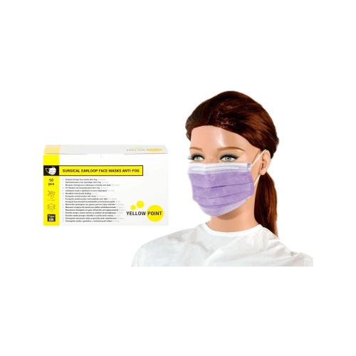 Y.P. masques Type IIR Anti-Fog élastiq. lavande 50 pcs