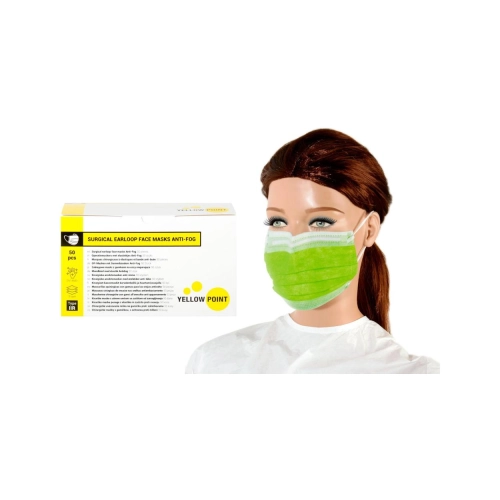 Y.P. masques Type IIR Anti-Fog élastiques lime 50 pcs